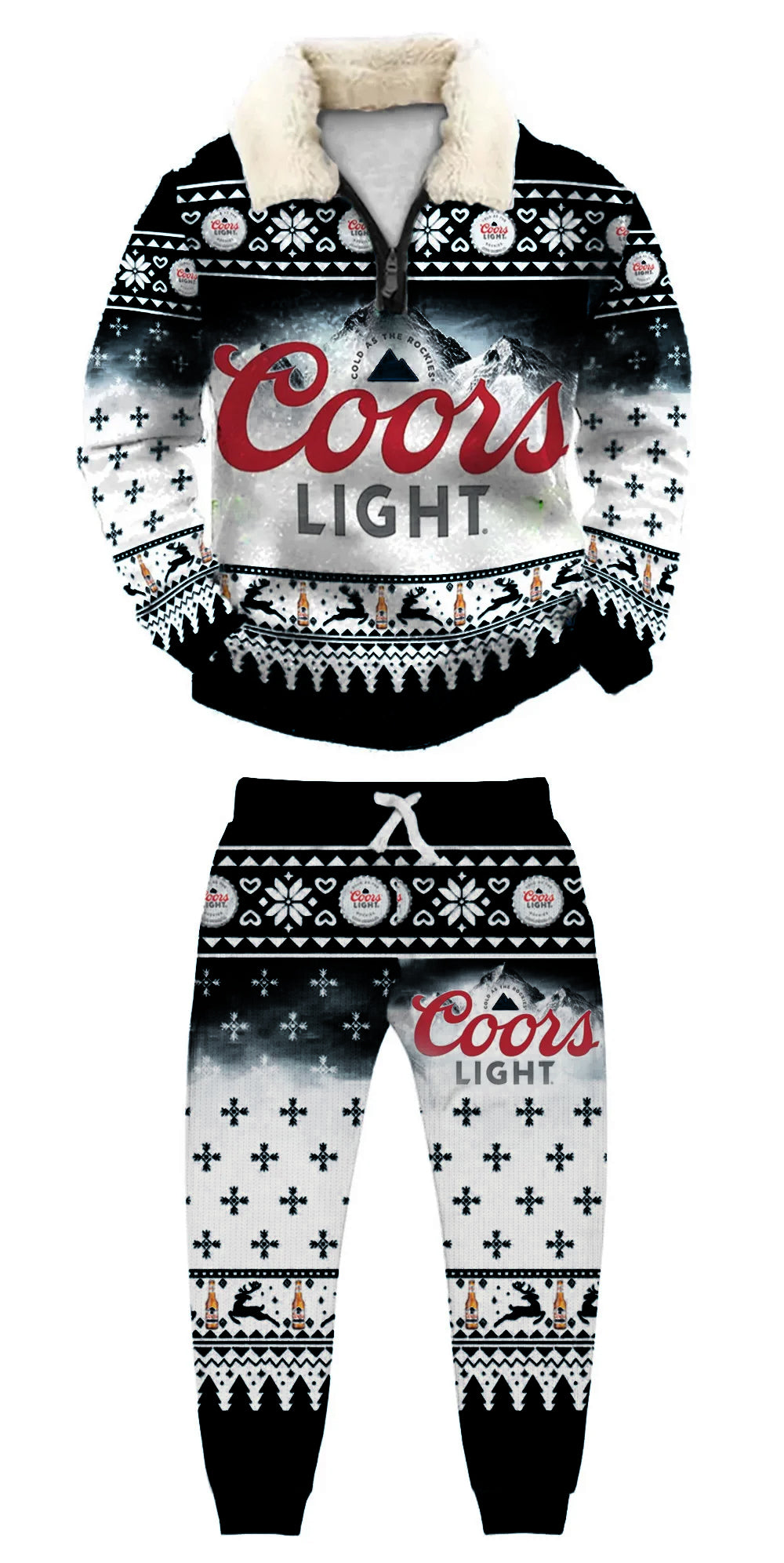 Christmas Ugly Quarter Zip Sweatshirt & Sweatpant Set Series