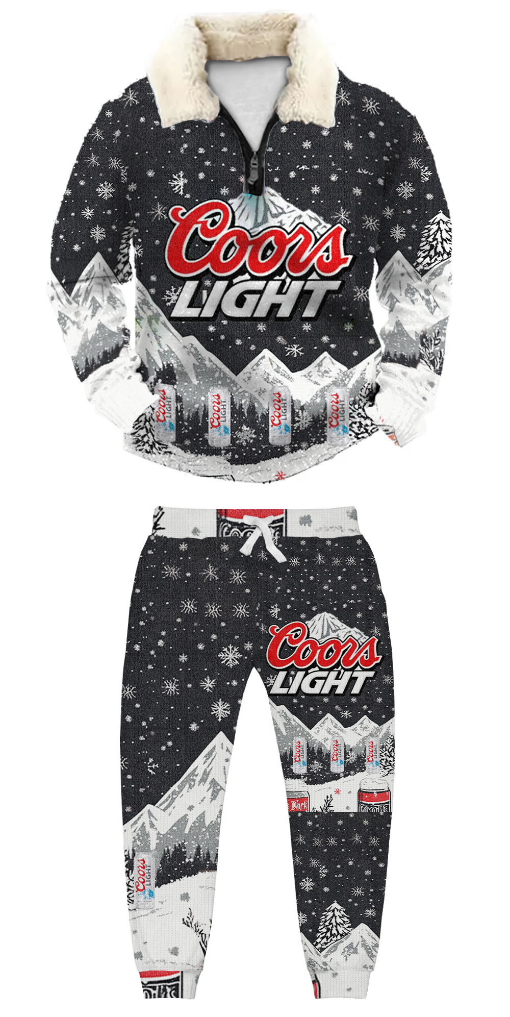 Christmas Ugly Quarter Zip Sweatshirt & Sweatpant Set Edition115