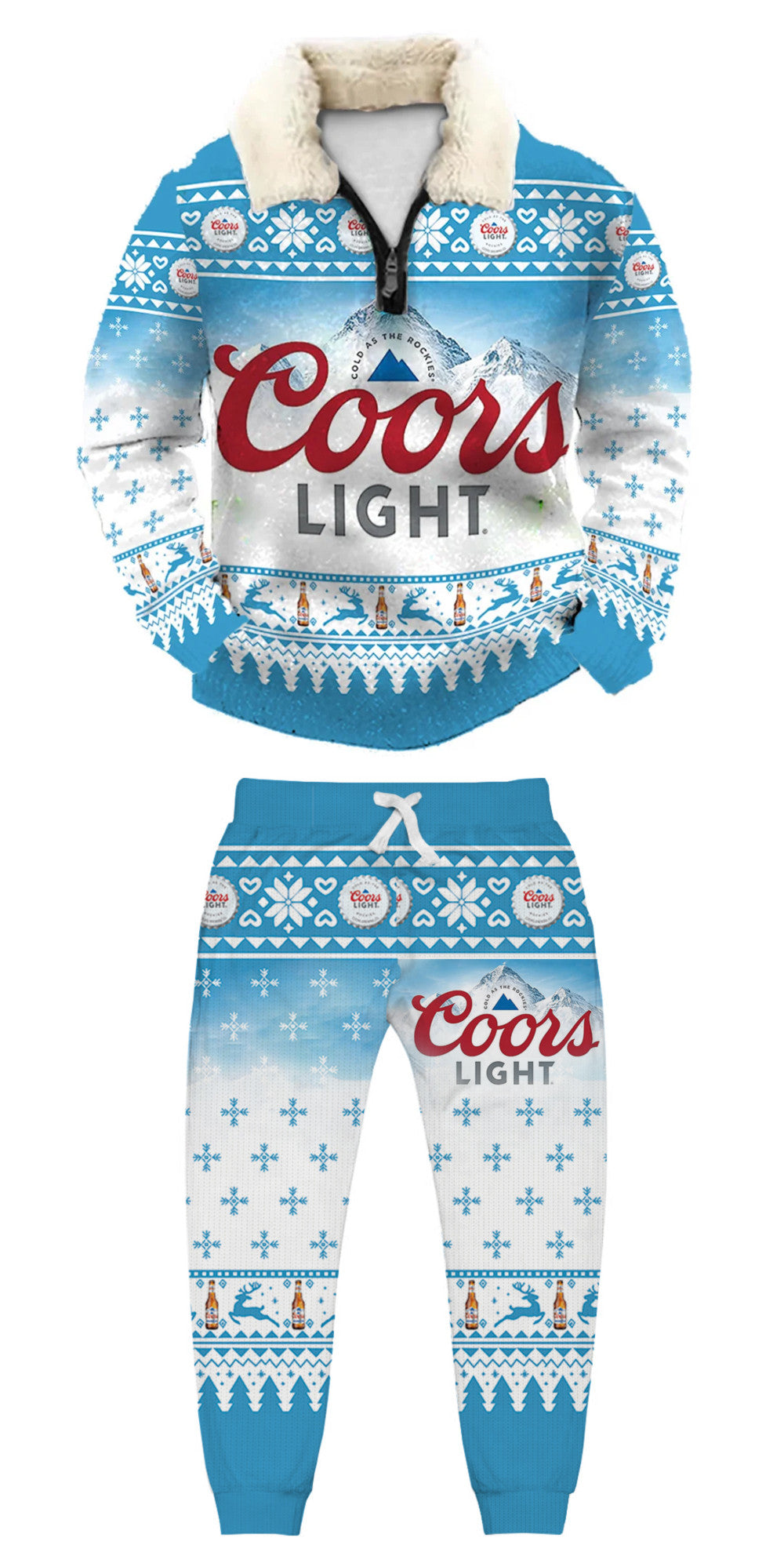 Christmas Ugly Quarter Zip Sweatshirt & Sweatpant Set Series